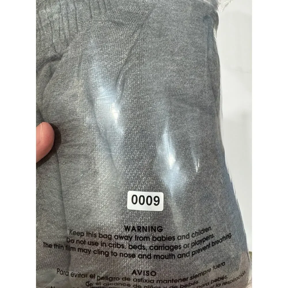 Y2K Vibes Jogging Pants Thick Gray Size XL 100% Acrylic